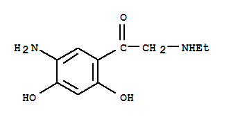 Ethanone, 1-(5-amino-2,4-dihydroxyphenyl)-2-(ethylamino)-(9ci) Structure,805950-90-7Structure