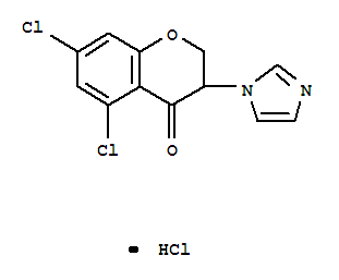 (9ci)-5,7-二氯-2,3-二氫-3-(1H-咪唑-1-基)鹽酸鹽4H-1-苯并吡喃-4-酮結(jié)構(gòu)式_80930-26-3結(jié)構(gòu)式