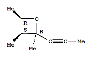 (9ci)-2,3,4-三甲基-2-(1-丙炔)-, (2alpha,3alpha,4alpha)-氧雜環(huán)丁烷結(jié)構(gòu)式_81026-21-3結(jié)構(gòu)式