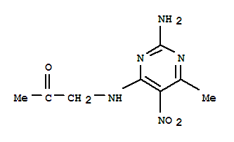 2-Propanone,1-[(2-amino-6-methyl-5-nitro-4-pyrimidinyl)amino]-(9ci) Structure,811439-86-8Structure