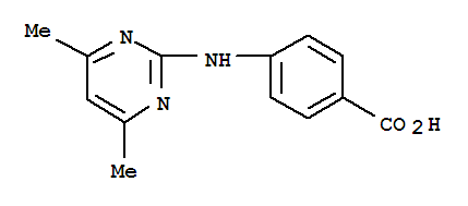 4-[(4,6-Dimethyl-2-pyrimidinyl)amino]benzoic acid Structure,81261-97-4Structure