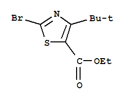 4-叔丁基-2-溴噻唑-5-羧酸乙酯結(jié)構(gòu)式_81569-31-5結(jié)構(gòu)式