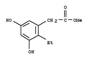 Benzeneacetic acid,2-ethyl-3,5-dihydroxy-,methyl ester (9ci) Structure,819812-59-4Structure