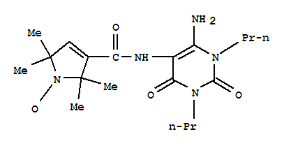 (9ci)-3-[[(6-氨基-1,2,3,4-四氫-2,4-二氧代-1,3-二丙基-5-嘧啶)氨基]羰基]-2,5-二氫-2,2,5,5-四甲基-1H-吡咯-1-基氧基結(jié)構(gòu)式_819837-72-4結(jié)構(gòu)式