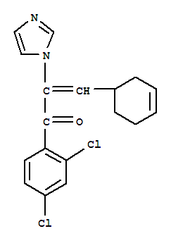 2-Propen-1-one, 3-(3-cyclohexen-1-yl)-1-(2,4-dichlorophenyl)-2-(1h-imidazol-1-yl)- Structure,82013-26-1Structure