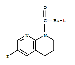 1-(6-碘-3,4-二氫-2H-[1,8]萘啶-1-基)-2,2-二甲基-1-丙酮結(jié)構(gòu)式_824429-55-2結(jié)構(gòu)式