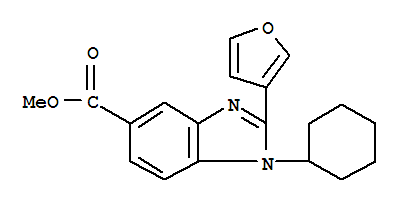 1-Cyclohexyl-2-(3-furanyl)-1h-benzimidazole-5-carboxylic acid, methyl ester Structure,824949-98-6Structure