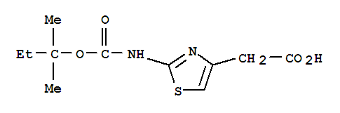 4-Thiazoleacetic acid, 2-[[(1,1-dimethylpropoxy)carbonyl]amino]- Structure,82549-87-9Structure