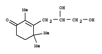 2-Cyclohexen-1-one,3-(2,3-dihydroxypropyl)-2,4,4-trimethyl-(9ci) Structure,825614-92-4Structure