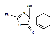 5(4H)-oxazolone, 4-(2-cyclohexen-1-yl)-4-methyl-2-phenyl- Structure,82706-63-6Structure