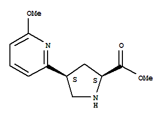 (4s)-4-(6-甲氧基-2-吡啶)-L-脯氨酸甲酯結(jié)構(gòu)式_835923-28-9結(jié)構(gòu)式