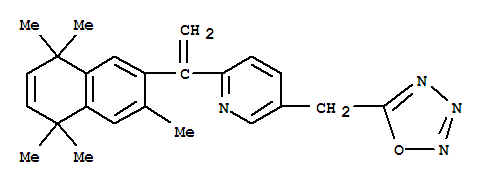 Pyridine,2-[1-(5,8-dihydro-3,5,5,8,8-pentamethyl-2-naphthalenyl)ethenyl ]-5-(1,2,3,4-oxatriazol-5-ylmethyl)- Structure,836661-24-6Structure