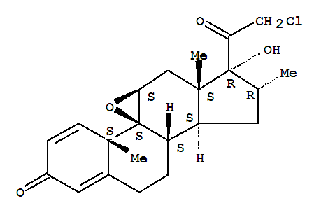 17|á-Hydroxy-21-chloro-9|,11|-epoxy-16|á-methylpregna-1,4-diene-3,20-dione Structure,83881-08-7Structure