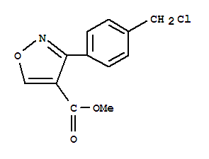 (9CI)-3-[4-(氯甲基)苯基]-4-異噁唑羧酸甲酯結(jié)構(gòu)式_839718-03-5結(jié)構(gòu)式