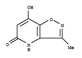 (9ci)-7-羥基-3-甲基-異噁唑并[4,5-b]吡啶-5(4h)-酮結(jié)構式_83988-34-5結(jié)構式