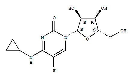 4-(Cyclopropylamino)-5-fluoro-1-β-l-ribofuranosylpyrimidinone Structure,842119-99-7Structure