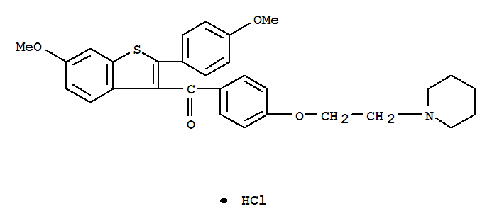 [6-羥基-2-(4-羥基苯基)-苯并噻吩-3-基]-[4-[2-(1-哌啶)乙氧基]苯基]-甲酮結(jié)構(gòu)式_84541-36-6結(jié)構(gòu)式