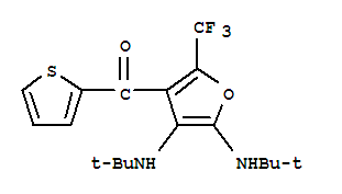 Methanone,[4,5-bis[(1,1-dimethylethyl)amino]-2-(trifluoromethyl)-3-furanyl]-2-thienyl- Structure,845965-05-1Structure