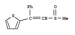 Thiophene,2-[2-(methylsulfinyl)-1-phenylethenyl]- Structure,84605-02-7Structure