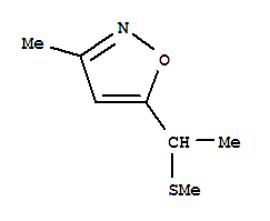 (9ci)-3-甲基-5-[1-(甲基硫代)乙基]-異噁唑結(jié)構(gòu)式_84654-06-8結(jié)構(gòu)式