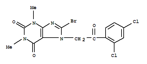 1H-purine-2,6-dione,8-bromo-7-[2-(2,4-dichlorophenyl)-2-oxoethyl]-3,7-dihydro-1,3-dimethyl- Structure,847850-03-7Structure