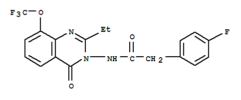 Benzeneacetamide,n-[2-ethyl-4-oxo-8-(trifluoromethoxy)-3(4h)-quinazolinyl]-4-fluoro- Structure,848027-38-3Structure