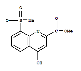 4-羥基-8-(甲基磺?；?-2-喹啉羧酸甲酯結(jié)構(gòu)式_849022-00-0結(jié)構(gòu)式