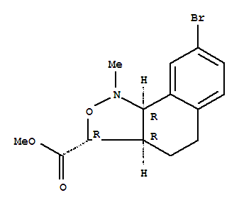 8-Bromo-1-methyl-1,3,3a,4,5,9b-hexahydro-naphtho[1,2-c]isoxazole-3-carboxylic acid methyl ester Structure,850411-18-6Structure