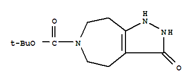 2,3,4,5,7,8-六氫-3-氧代吡唑并[3,4-d]氮雜卓-6(1h)-羧酸叔丁酯結(jié)構(gòu)式_851376-80-2結(jié)構(gòu)式