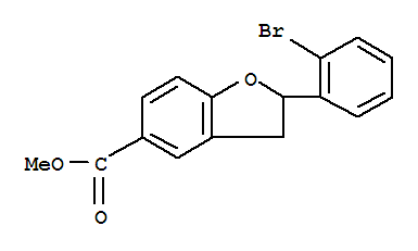 2-(2-Bromo-phenyl)-2,3-dihydro-benzofuran-5-carboxylic acid methyl ester Structure,851777-30-5Structure