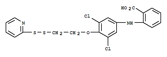 Benzoic acid,2-[[3,5-dichloro-4-[2-(2-pyridinyldithio)ethoxy]phenyl]amino]- Structure,851962-10-2Structure