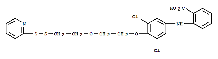 Benzoic acid,2-[[3,5-dichloro-4-[2-[2-(2-pyridinyldithio)ethoxy]ethoxy]phenyl]amino]- Structure,851962-11-3Structure