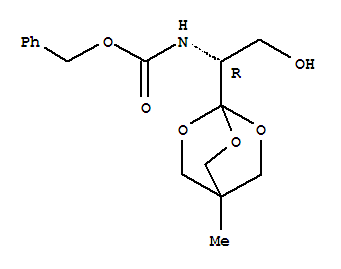 1-[N-benzyloxycarbonyl-(1r)-1-amino-2-hydroxyethyl ]-4-methyl-2,6,7-trioxabicyclo[2.2.2]octane Structure,851974-77-1Structure