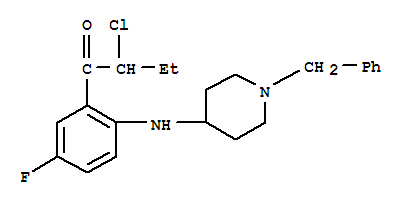 1-Butanone,2-chloro-1-[5-fluoro-2-[[1-(phenylmethyl)-4-piperidinyl]amino]phenyl]- Structure,852867-54-0Structure