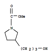 1-Pyrrolidinecarboxylic acid,3-(3-hydroxypropyl)-,methyl ester Structure,854411-74-8Structure