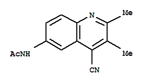 N-(4-cyano-2,3-dimethyl-6-quinolinyl)acetamide Structure,855165-86-5Structure