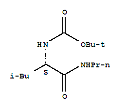 (S)-4-甲基-1-氧代-1-(丙基氨基)-2-戊基氨基甲酸叔丁酯結(jié)構(gòu)式_85574-35-2結(jié)構(gòu)式