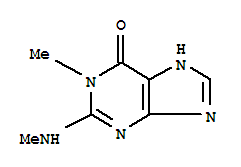 6H-purin-6-one,1,9-dihydro-1-methyl-2-(methylamino)- Structure,856048-67-4Structure