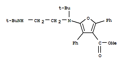 5-[(1,1-二甲基乙基)[2-[(1,1-二甲基乙基)氨基]乙基]氨基]-2,4-二苯基-3-呋喃羧酸甲酯結(jié)構(gòu)式_856419-93-7結(jié)構(gòu)式