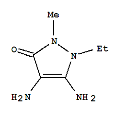 3H-pyrazol-3-one,4,5-diamino-1-ethyl-1,2-dihydro-2-methyl- Structure,857036-13-6Structure