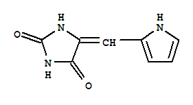 5-(1H-吡咯-2-基亞甲基)-2,4-咪唑啉二酮結(jié)構(gòu)式_857767-91-0結(jié)構(gòu)式