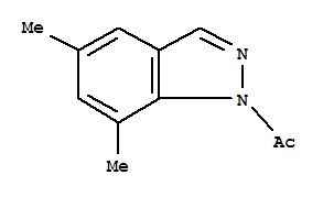 Isoindazole,1-acetyl-5,7-dimethyl-(3ci) Structure,857800-75-0Structure