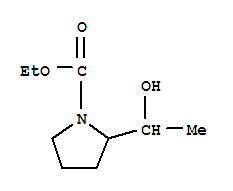 1-Pyrrolidinecarboxylic acid,2-(1-hydroxyethyl)-,ethyl ester Structure,858273-41-3Structure