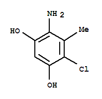 1,3-Benzenediol ,4-amino-6-chloro-5-methyl- Structure,861202-95-1Structure