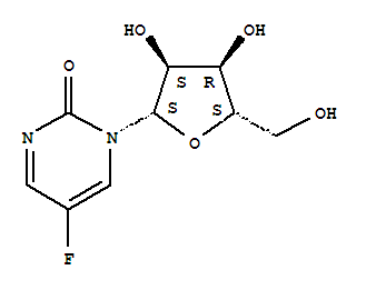 5-氟-4-脫氧-1-(β-l-呋核亞硝脲)尿嘧啶 (5-氟-1-β-l-呋核亞硝脲嘧啶酮)結(jié)構(gòu)式_863506-86-9結(jié)構(gòu)式