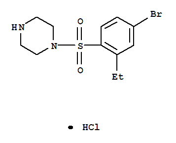 4-(4-Bromo-2-ethyl-benzenesulfonyl)-piperazine hydrochloride Structure,864759-59-1Structure