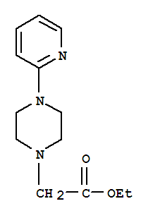 1-Piperazineacetic acid, 4-(2-pyridinyl)-, ethyl ester Structure,86873-47-4Structure