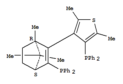 (1R,AR)-3-二苯基膦-2-(4-二苯基膦-2,5-二甲基-3-噻吩基)-1,7,7-三甲基-二環(huán)[2.2.1]庚-2-烯結(jié)構(gòu)式_868851-47-2結(jié)構(gòu)式