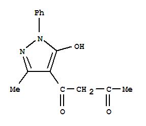 1-(5-Hydroxy-3-methyl-1-phenyl-1h-pyrazol-4-yl)butane-1,3-dione Structure,87100-61-6Structure