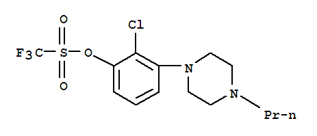 Methanesulfonic acid,1,1,1-trifluoro-,2-chloro-3-(4-propyl-1-piperazinyl)phenyl ester Structure,871356-22-8Structure